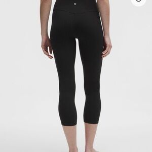 Lululemon Black Cropped High-Rise Leggings